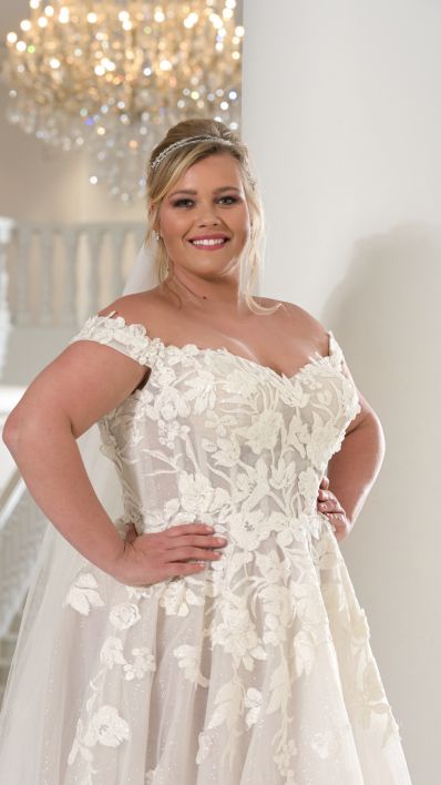 Ramona Koonings Couture bruidsmode KN2335 Lissabon trouwjurk plus size bridal dress