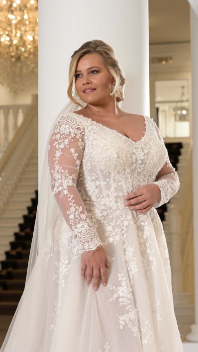 Ramona Koonings Couture bruidsmode KN2367 Hamburg trouwjurk plus size bridal dress