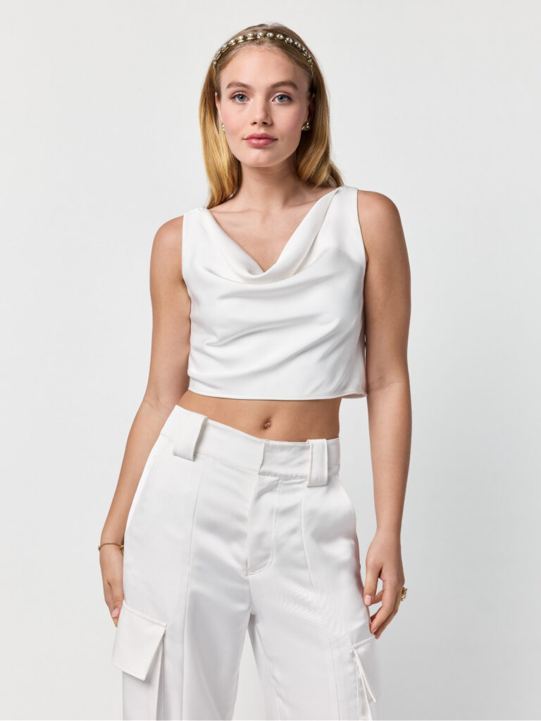 Poirier T-75400 Top | Mat satijn | Gem | Lucia
