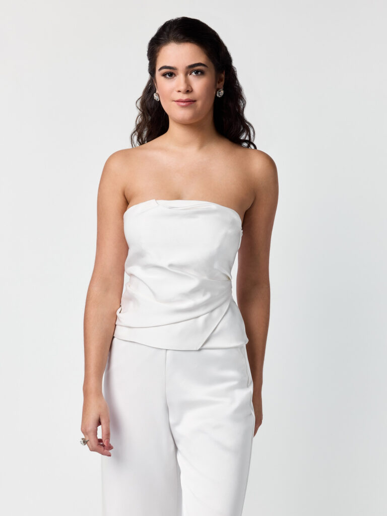 Poirier T-75402 Top | Mat satijn | Gem | Lucia