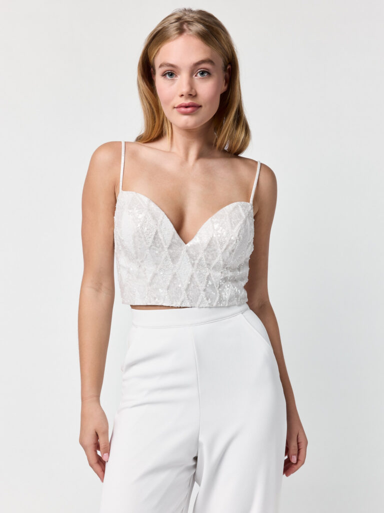 Poirier T-75422 Top | Pailletten