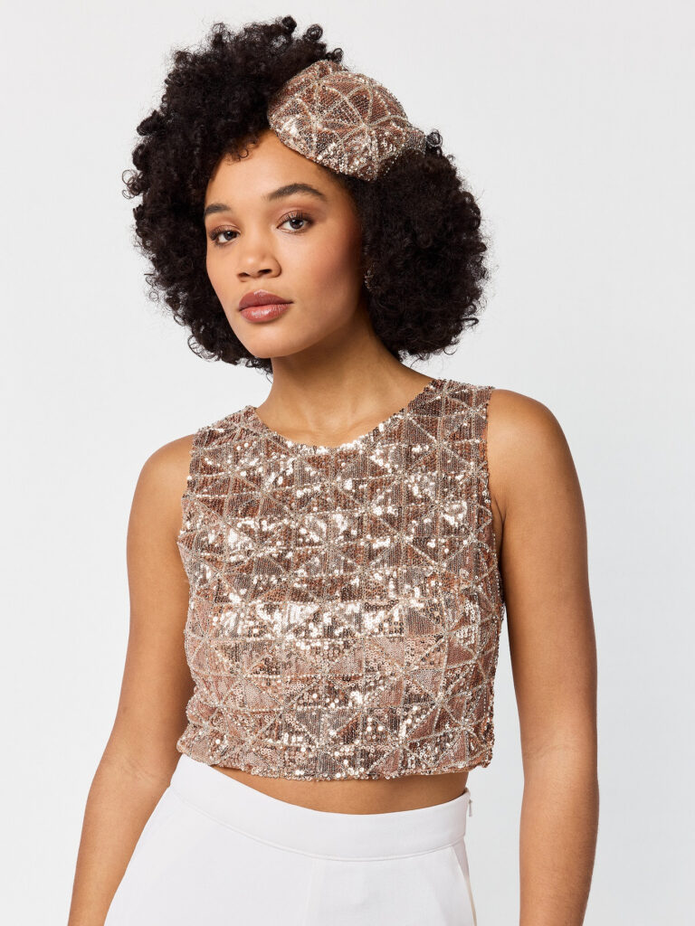 Poirier T-75424 Top | Pailletten
