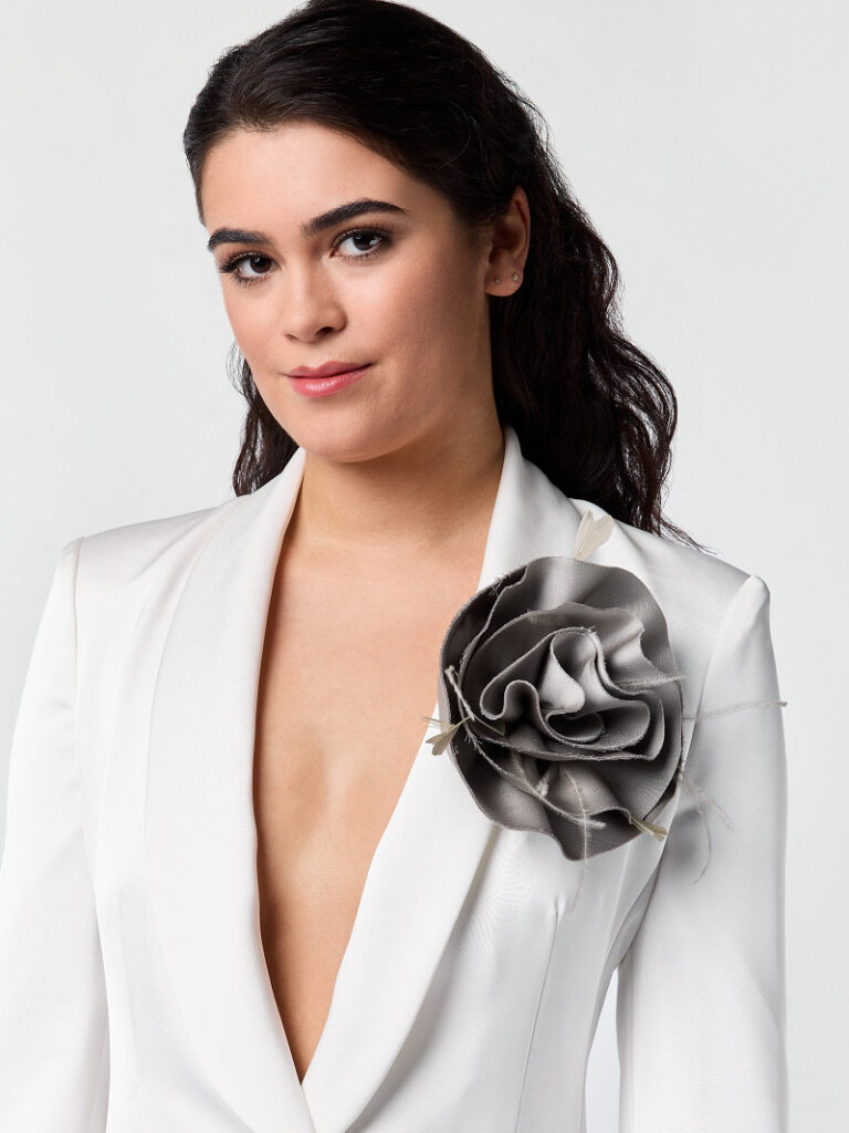 Poirier CB-75064 Broche | Bloem | Satijn