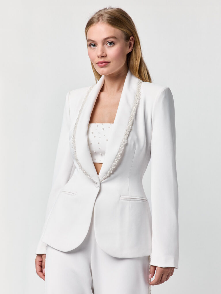 Poirier T-75407 Jacke | CrÃªpe Perlen | GisÃ¨le
