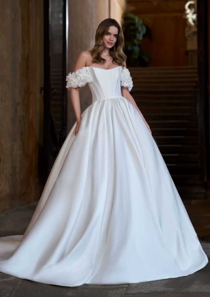 Herve Paris Novel-B Kleid satiniert
